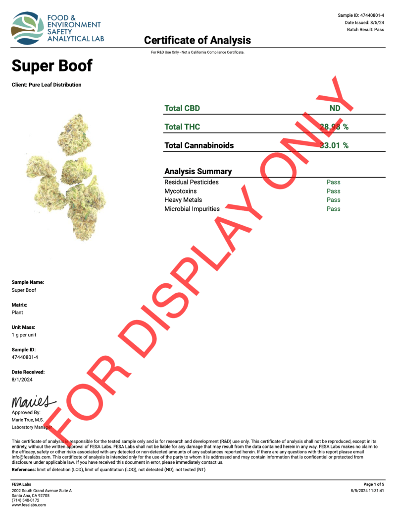 SUPER BOOF - COA