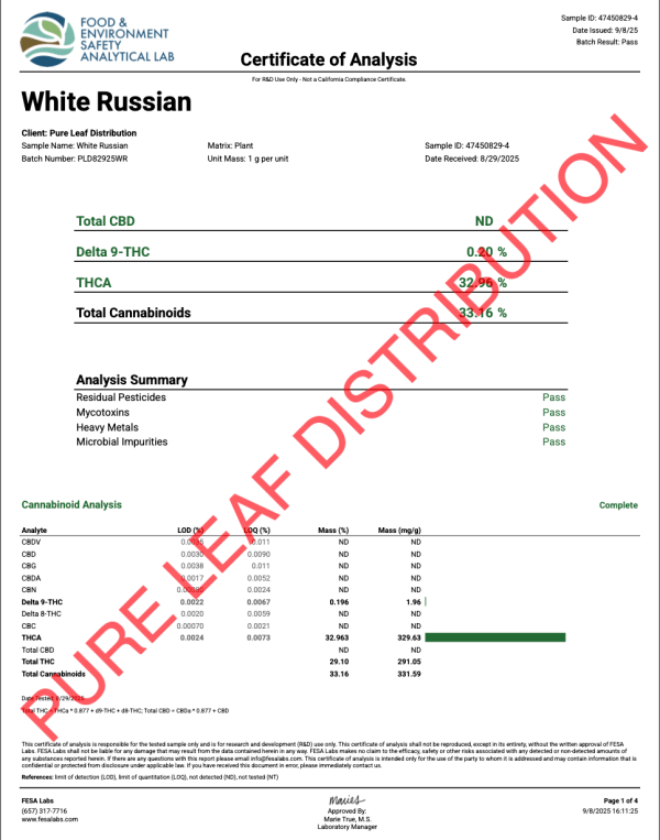 WHITE WIDOW - LIGHT ASSIST